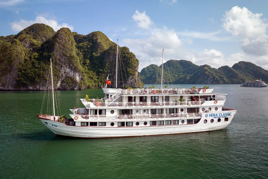 dat tour du thuyen hera classic boutique cruise ha long - Tour Hạ Long 2 ngày